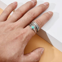 Antique Silver Adjustable Snake Ring for Men and Women-Rings-Golonzo