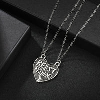 Romantic Couple Heart Clock Key Pendant Necklaces For Women Ture Love Two Detachable Necklace-Pendant Necklaces-Golonzo