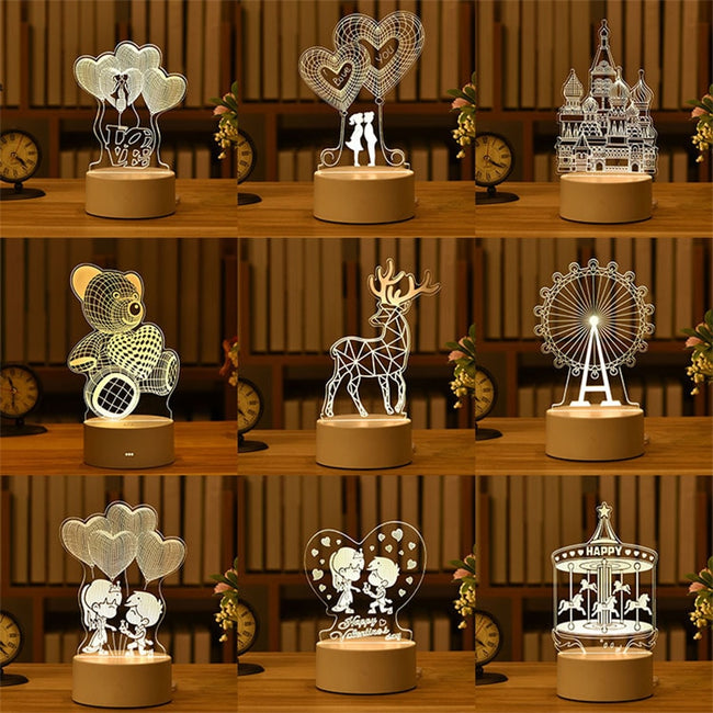 Romantic 3D Lamp-Lamps-Golonzo