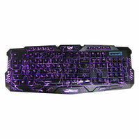 LED Gaming Keyboard with 3 Color Luminous Backlit for Large-Scale Game-Keyboards-Golonzo
