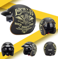 Racer Motorcycle Helmet Vintage Open Face-Motorcycle Helmets-Golonzo