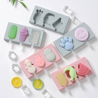 Silicone Ice Cream Mold with Cover Animals Shape Jelly Form Maker-Kitchen Slicers-Golonzo