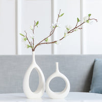 Simple Nordic Ceramic Flower Vase Home Table Decor Flower Pot Arrangement Garden-vase-Golonzo