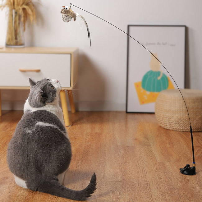 Simulation Bird Interactive Cat Toy Stick-Cat Toys-Golonzo