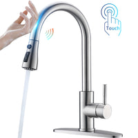 Smart Touch Kitchen Faucets with Sensor-Faucets-Golonzo