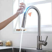 Smart Touch Kitchen Faucets with Sensor-Faucets-Golonzo