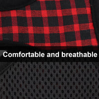 Soft Puppy Dog/Cat Harness - Breathable Plaid Pet Harnesses Vest Clothes with Fur Accessories-Pet Collars & Harnesses-Golonzo