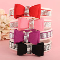 Fashion Soft Dog Collar with Warm Rhinestone-Pet Collars & Harnesses-Golonzo