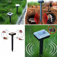 Solar Power Ultrasonic Sonic Mouse Mole Snakes Pest Rodent Repeller-Animal Repeller-Golonzo