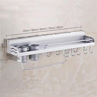 Space Aluminum Kitchen Storage Holders-Shelving-Golonzo