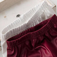 Spring Autumn Kids Girl Legging - Skinny Pencil Pants Faux PU Leather-Pants-Golonzo
