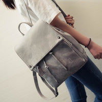 Square Canvas Fashion Backpack Traveling Bags-Backpacks-Golonzo