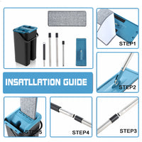 Hand Free Squeeze Mop with Bucket-Mops-Golonzo