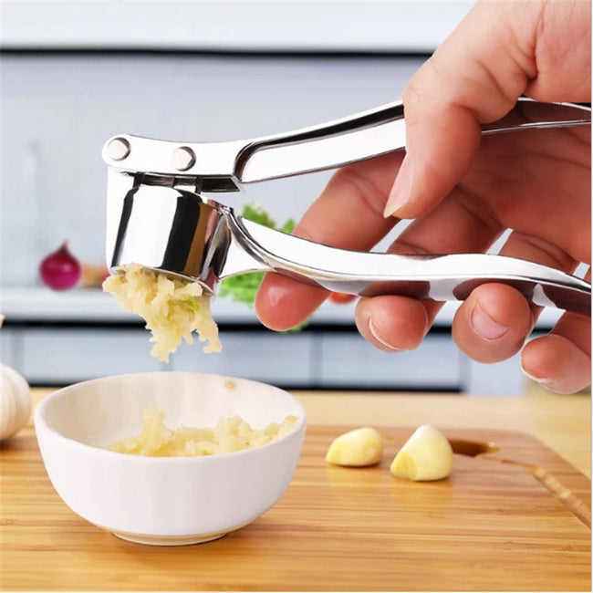 Stainless Steel Garlic Press Crusher-Garlic Presses-Golonzo