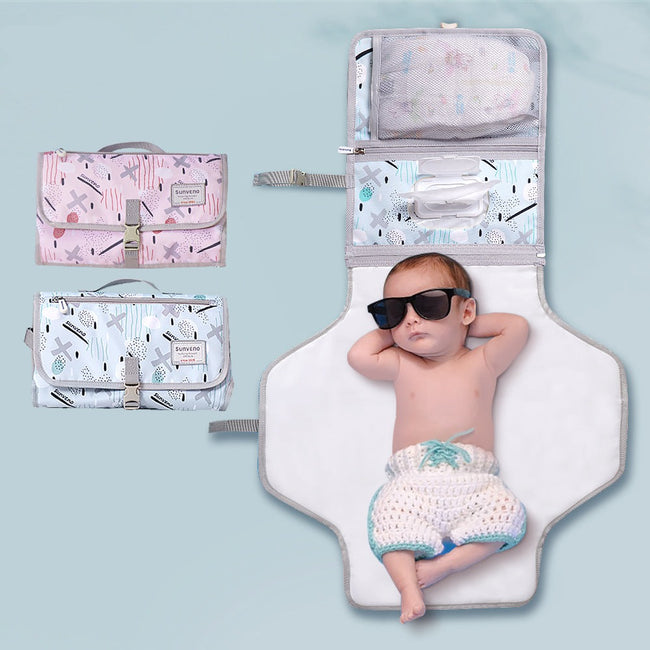 Portable Baby Changing Mat Foldable Washable Waterproof-Changing Mat & Tray Covers-Golonzo