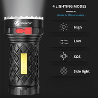 Super Bright Flashlight Ultra Powerful LED Torch Rechargeable-Flashlights-Golonzo