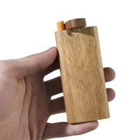 Swivel Wood Dugout Storage Box Wooden Cigarette Case-Cigarette Cases-Golonzo