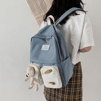 Women's Cute School Backpack with Doll Decoration-Backpacks-Golonzo