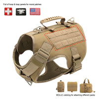 Tactical Dog Harness - Military Training Dog Vest-collar and harness-Golonzo