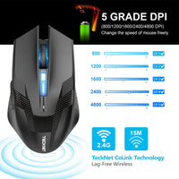 TeckNet Wireless Mouse RAPTOR Prime - Wireless Gaming Mouse with Nano Receiver 8 Buttons 4000DPI-Mice & Trackballs-Golonzo
