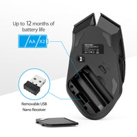 TeckNet Wireless Mouse RAPTOR Prime - Wireless Gaming Mouse with Nano Receiver 8 Buttons 4000DPI-Mice & Trackballs-Golonzo