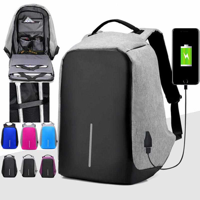 Third Generation USB Charger Anti Theft Backpack-Backpacks-Golonzo