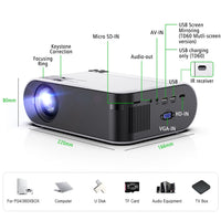 Mini Projector Portable WiFi Android 6.0 Home Cinema for 1080P Video-Projectors-Golonzo