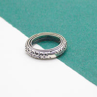 Tibetan Silver Rotatabl Ring Male 925 Sterling Silver Totem Twelve Constellations Ring Cosmic-ring-Golonzo