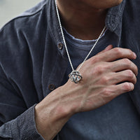 Tibetan Silver Rotatabl Ring Male 925 Sterling Silver Totem Twelve Constellations Ring Cosmic-ring-Golonzo