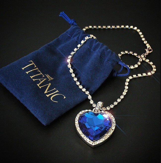Blue Heart Necklace-Necklaces-Golonzo