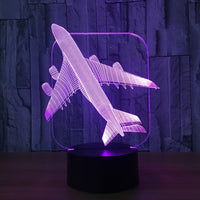 Touch Remote Control Air Plane 3D Light LED Table Lamp Optical Illusion Bulb Night Light 7 Colors Changing Mood Lamp-Lamps-Golonzo