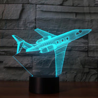 Touch Remote Control Air Plane 3D Light LED Table Lamp Optical Illusion Bulb Night Light 7 Colors Changing Mood Lamp-Lamps-Golonzo