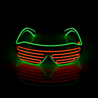 Two-Color Flash Glasses Luminous Lighting - Colorful Glowing DJ Glasses-Sunglasses-Golonzo