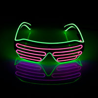 Two-Color Flash Glasses Luminous Lighting - Colorful Glowing DJ Glasses-Sunglasses-Golonzo