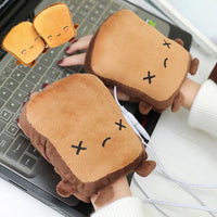 USB Warmer Heated Gloves Cute Hand Warmers Gloves Fingerless Cute-Gloves & Mittens-Golonzo