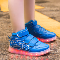 Kids LED Light up Shoes with wing-Shoes-Golonzo