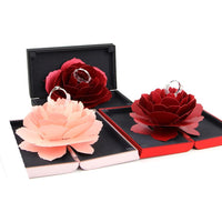 Pop Up Rose Flower Rings Box - Surprise Jewelry Storage Holder-ring-Golonzo