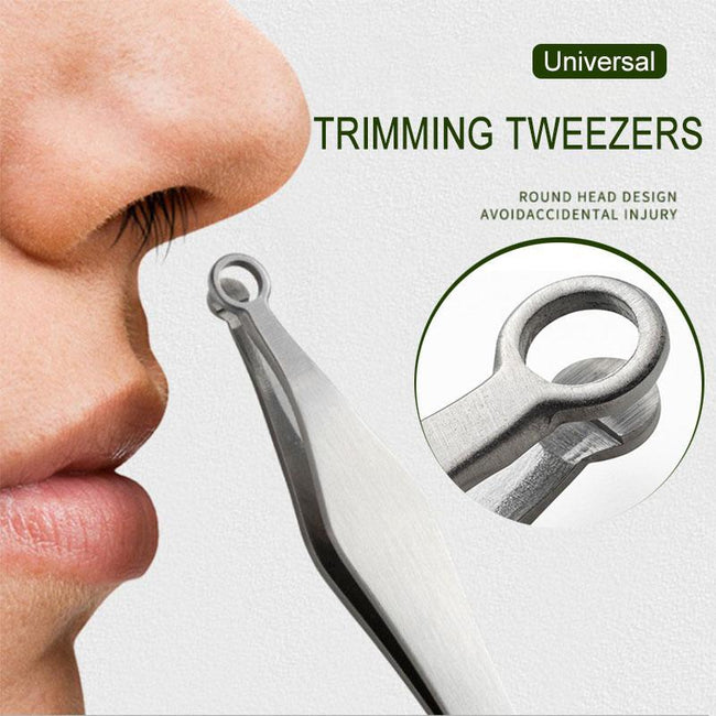 Universal Nose Hair Trimming Tweezers Stainless Steel-Hair Clipper & Trimmer-Golonzo
