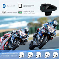 Intercom Waterproof 5-Way Group Talk for Motorcycle Helmet-Intercoms-Golonzo
