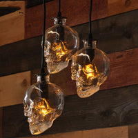 Vintage Skull Head Glass Pendant Lights-Lamps-Golonzo