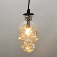 Vintage Skull Head Glass Pendant Lights-Lamps-Golonzo