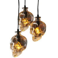Vintage Skull Head Glass Pendant Lights-Lamps-Golonzo