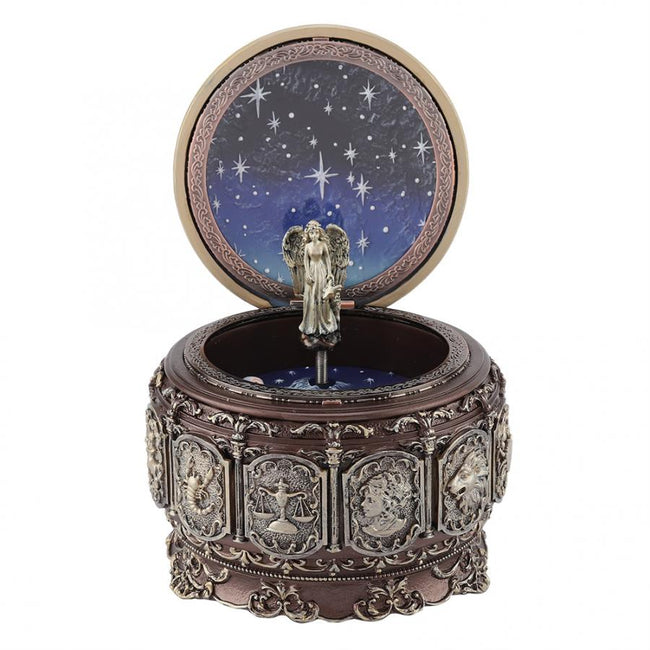 Vintage Music Box with 12 Constellations Rotating Goddess-Music Boxes-Golonzo