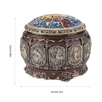 Vintage Music Box with 12 Constellations Rotating Goddess-Music Boxes-Golonzo