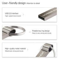 USB Flash Drive - Metal Pen Drive with Keychain-Home-Golonzo