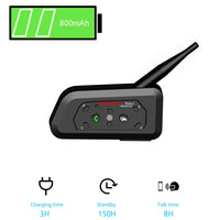 Motorcycle Bluetooth Helmet Intercom 1200M Wireless Waterproof-Motorcycle Helmet Parts & Accessories-Golonzo