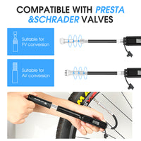 Portable Frame Bicycle Pump with Gauge-Bicycle Pumps-Golonzo