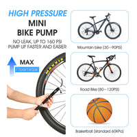 Portable Frame Bicycle Pump with Gauge-Bicycle Pumps-Golonzo