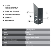 Multifunctional Angle Ruler Wood Working 3D Mitre Angle Measuring-Rulers-Golonzo