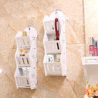 Wall Kitchen Storage Shelves Multi function Punch free Storage Rack Living Room Bathroom Storage-Kitchen Slicers-Golonzo